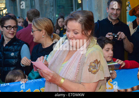 Premiere mondiale del film tedesco Pettersson e Findus a Essen con protagonista Ulrich Noethen, Marianne Saegebrecht, Max Herbrechter e come la voce di Findus Roxana Samadi. Directet da Ali Samadi Ahadi dotate: Marianne Saegebrecht dove: Essen, Germania Foto Stock