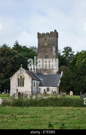 Lawrenny, Pembrokeshire, Wales, Regno Unito. St Caradoc la chiesa risale probabilmente alla 12c - Caradoc morì nel 1124 Foto Stock