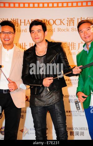 Jay Chou assiste il Mondo Celebrità Pro-Am senza indossare qualsiasi anello in Cina a Shanghai il 14 settembre, 2014. Foto Stock