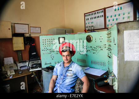 Stazione ferroviaria sala di controllo in corrispondenza di Haghbat, Lori Provincia, Armenia Foto Stock