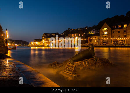 Looe di notte Foto Stock