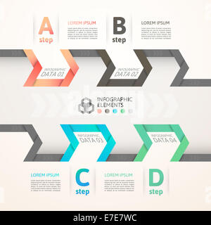 Moderno business passo origami opzioni di stile banner Foto Stock