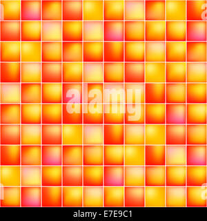 Lucida mosaico colorato celle quadrate grid Foto Stock