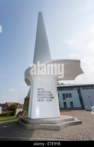 Otto-lilienthal-memorial a Anklam, mecklenburg-vorpommern, Germania Foto Stock