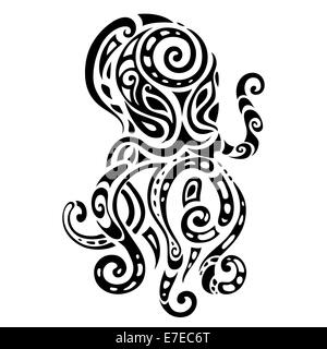 Ocean polpo. Modello etnico. Foto Stock