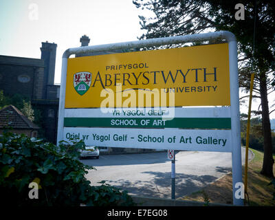 Scuola di segno arte Aberystwyth Università del Galles Ceredigion REGNO UNITO Foto Stock