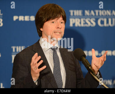 Washington, DC, Stati Uniti d'America. Xv Sep, 2014. 20140915 - regista Ken Burns parla durante una media pranzo presso il National Press Club a Washington. Il suo ultimo progetto di documentario ripercorre la vita e i tempi della famiglia Roosevelt. Credito: Chuck Myers/ZUMA filo/Alamy Live News Foto Stock