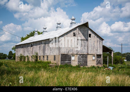 Un vecchio granaio nell'Amana colonie, Iowa, USA. Foto Stock