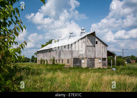 Un vecchio granaio nell'Amana colonie, Iowa, USA. Foto Stock