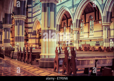 La Cattedrale di St Paul e nel centro di Melbourne, Australia Foto Stock