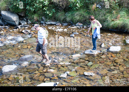 Fiume Heddon Valley Exmoor Devon Foto Stock