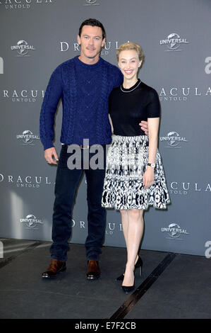 Berlino, Germania. Xv Sep, 2014. Luke Evans e Sarah Gadon frequentare il 'Dracula indicibili' photocall al Ritz Carlton Hotel il 15 settembre 2014 a Berlino, Germania./picture alliance Credit: dpa/Alamy Live News Foto Stock