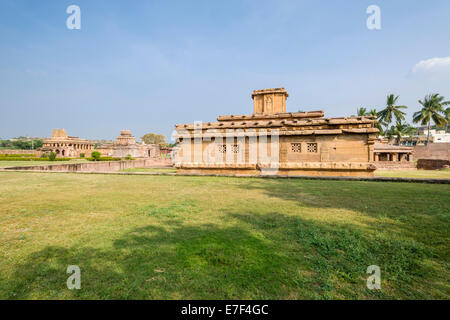 La Ladh Khan Temple, un tempio indù, Aihole, Karnataka, India Foto Stock