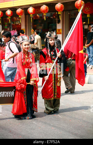 Sfilata di Golden Dragon, Nakhon Sawan, Thailandia Foto Stock