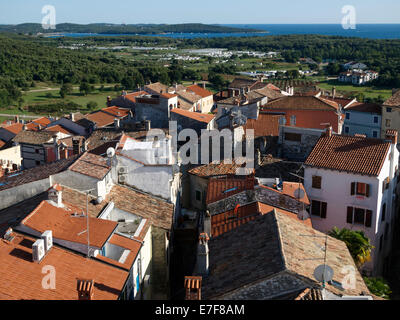 Vista della città vecchia di Orsera, Istria, Croazia Foto Stock