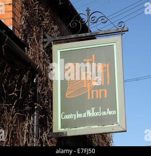 La Bell Inn public house welford on Avon, WARWICKSHIRE Foto Stock