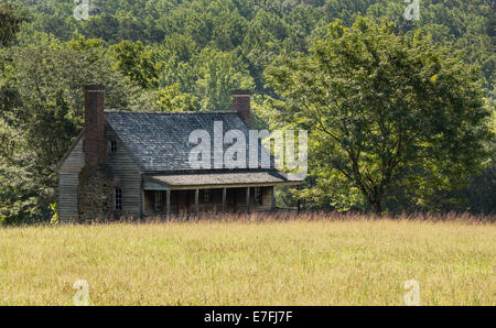 Mariah Wright Casa di Appomattox Parco Nazionale è tradizionale infissi in legno agriturismo Foto Stock