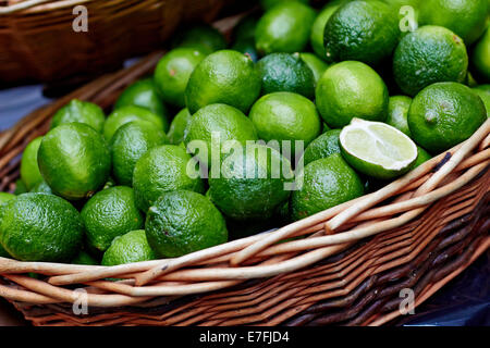 Cedri e limoni nel cestello, al mercato Foto Stock