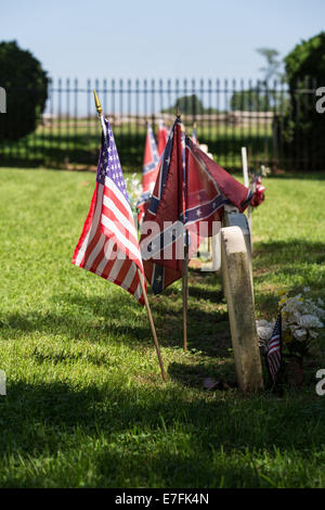 Cimitero per i soldati confederati presso il Tribunale di Appomattox parco nazionale in Virginia Foto Stock