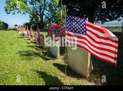 Cimitero per i soldati confederati presso il Tribunale di Appomattox parco nazionale in Appomattox, Virginia, Stati Uniti d'America Foto Stock