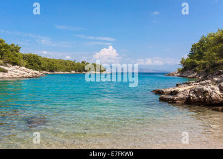 Maslinica bay vicino a Vrboska, isola di Hvar, Croazia Foto Stock