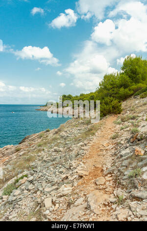 Maslinica bay vicino a Vrboska, isola di Hvar, Croazia Foto Stock