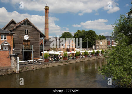 Il Lazy Cow il Riverside Restaurant, Stratford-upon-Avon, Warwickshire, Inghilterra, Regno Unito, Europa Foto Stock