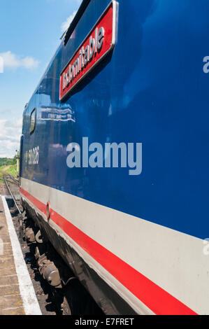 Conserve di classe 50 diesel in loco Hampton Loade stazione sul Severn Valley Railway Foto Stock