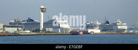 Navi da crociera, Le Havre, Normandia, Francia Foto Stock