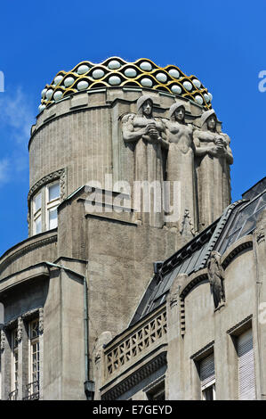 La Koruna edificio in Piazza Wesceslas, Praga, Repubblica Ceca. Foto Stock