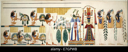 Tomba egizia wall-pittura - collezioni egizie, Vol. XI (1826-1838), f.118 - BL ADD MS 29822 Foto Stock