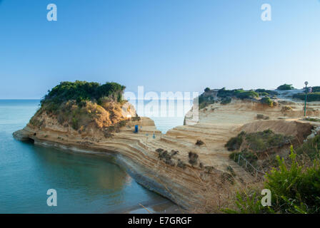 Canal d'amour Sidari, isola di Corfù in Grecia. Canale di amore. Foto Stock