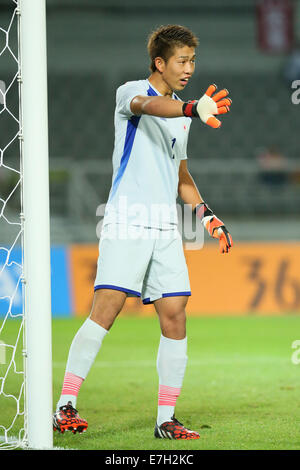 Incheon, Corea del Sud. Xvii Sep, 2014. Ayumi Niekawa (JPN) Calcio/Calcetto : maschile di Stadio di Gruppo tra il Giappone 1-3 Iraq a Goyang Stadium durante il 2014 Incheon giochi asiatici in Incheon, Corea del Sud . Credito: YUTAKA AFLO/sport/Alamy Live News Foto Stock