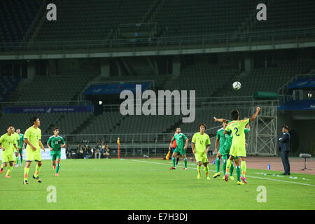 Incheon, Corea del Sud. Xvii Sep, 2014. Vista generale di calcio/calcetto : maschile di Stadio di Gruppo tra il Giappone 1-3 Iraq a Goyang Stadium durante il 2014 Incheon giochi asiatici in Incheon, Corea del Sud . Credito: YUTAKA AFLO/sport/Alamy Live News Foto Stock