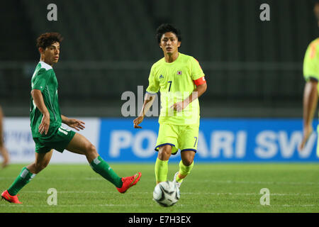 Incheon, Corea del Sud. Xvii Sep, 2014. Ryota Oshima (JPN) Calcio/Calcetto : maschile di Stadio di Gruppo tra il Giappone 1-3 Iraq a Goyang Stadium durante il 2014 Incheon giochi asiatici in Incheon, Corea del Sud . Credito: YUTAKA AFLO/sport/Alamy Live News Foto Stock