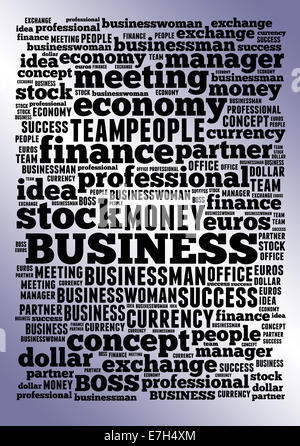 Business, economia, Denaro e finanze relativa di sfondo Foto Stock