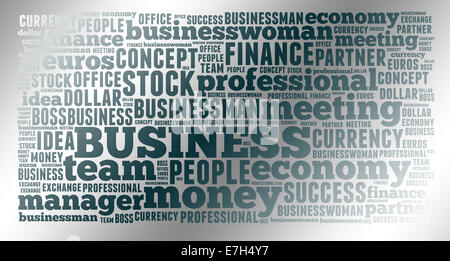 Business, economia, Denaro e finanze relativa di sfondo Foto Stock