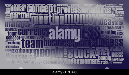 Business, economia, Denaro e finanze relativa di sfondo Foto Stock