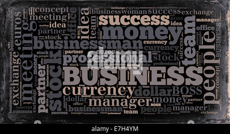 Business, economia, Denaro e finanze relativa di sfondo Foto Stock