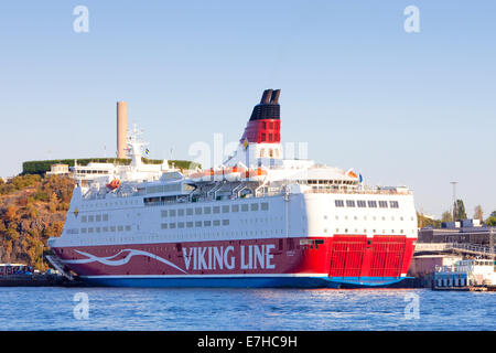 Stoccolma, Svezia - traghetto passeggeri in Finlandia nel porto di Stoccolma Foto Stock