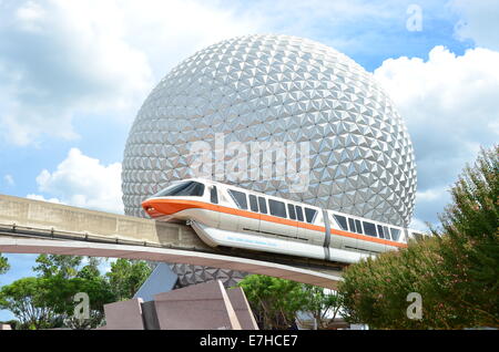 Astronave terra all'Epcot Center, Disney Florida, Orlando, STATI UNITI D'AMERICA Foto Stock