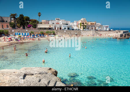 Santa Maria al Bagno city beach in Puglia Italia Foto Stock