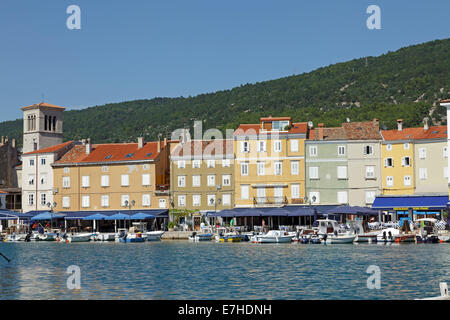 Porto, città di Cherso, Isola di Cherso, golfo di Kvarner, Croazia Foto Stock