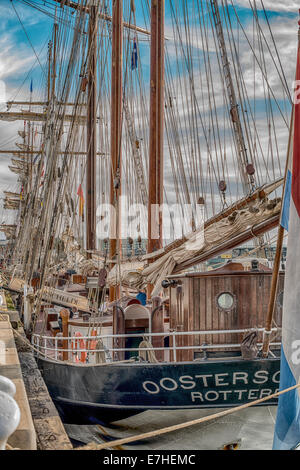 Dutch Tall Ship Oosterschelde in Port Adelaide Foto Stock