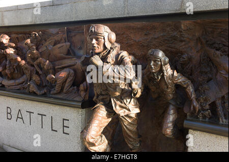 Battaglia di Bretagna monumento a Londra il terrapieno. Foto Stock