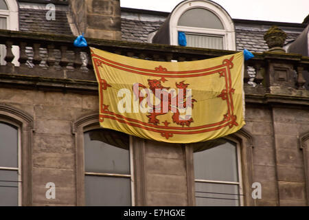 Dundee, Scotland, Regno Unito. 18 Settembre 2014: Referendum scozzese "Vota Sì " Campagna. Partito nazionale scozzese attivisti politici e gli elettori nel centro città di Dundee incoraggiando popolo scozzese a votare sì per l'indipendenza oggi 18 settembre 2014. Credito: Dundee fotografico / Alamy Live News Foto Stock