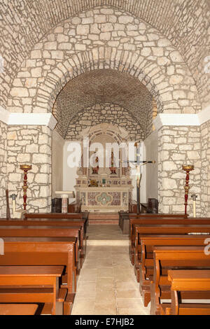 San Giovanni e di san Paolo la Chiesa nel deserto Humac village, isola di Hvar, Croazia Foto Stock