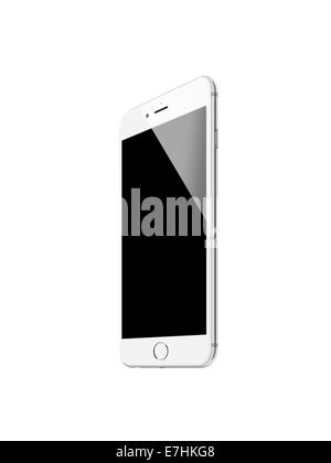 Smart phone iphone 6 (argento), generati digitalmente da opere d'arte. Foto Stock