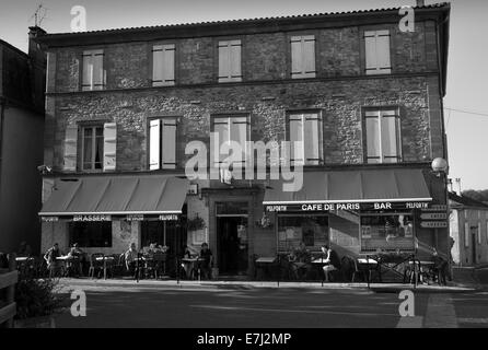 Il Cafe de Paris,Cazals mercato, Valle del Lot Foto Stock