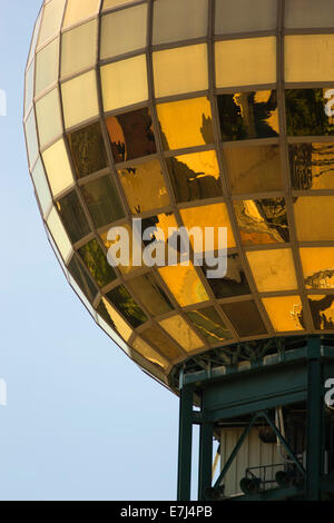 Dettaglio del Sunsphere situato a Knoxville, TN USA Foto Stock